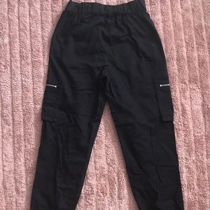 Forever 21 Black Zipper Joggers